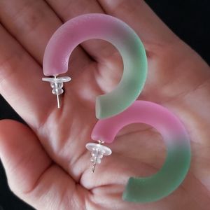 Chunky hoop earrings